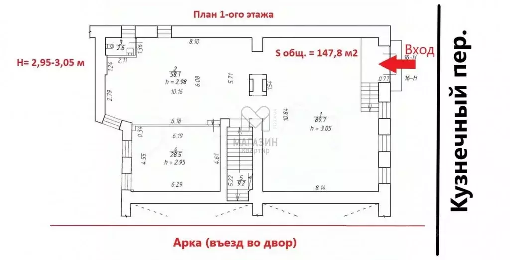 Помещение свободного назначения в Санкт-Петербург Кузнечный пер., 18 ... - Фото 0