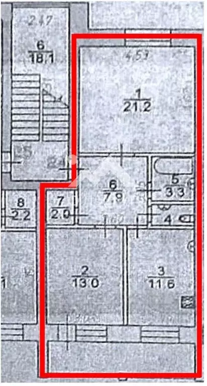 2-к кв. Вологодская область, Вологда ул. Гагарина, 2Ак8 (60.6 м) - Фото 2