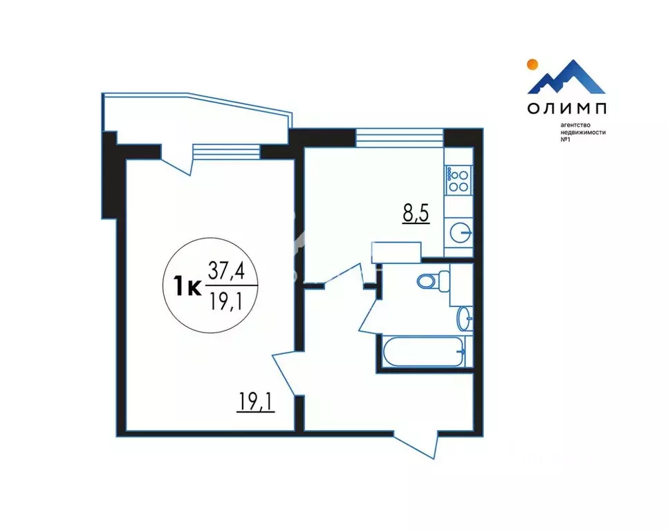 1-к кв. Вологодская область, Вологда Пошехонское ш., 9 (37.4 м) - Фото 2