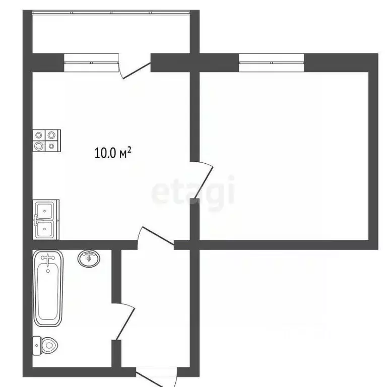 1-к кв. Саратовская область, Балашов ул. Ленина, 21 (42.4 м) - Фото 1