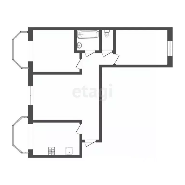 3-к кв. Крым, Симферополь ул. Луговая (80.0 м) - Фото 2