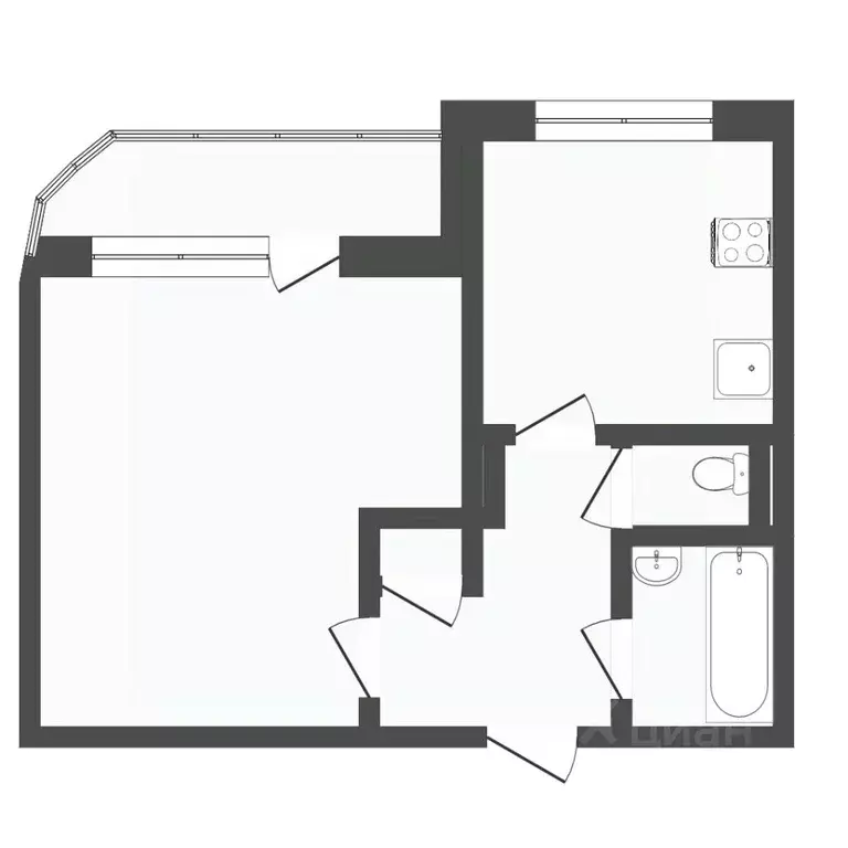 1-к кв. Пермский край, Пермь Сысольская ул., 8А (34.4 м) - Фото 1