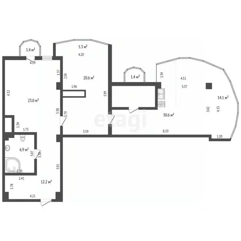 4-к кв. Крым, Ялта ул. Кривошты, 11А (115.0 м) - Фото 2