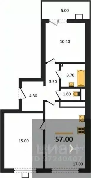2-к кв. Воронежская область, Воронеж ул. Шибилкина, 5 (57.0 м) - Фото 0