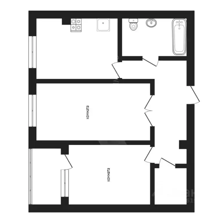 2-к кв. Тюменская область, Тюмень ул. Ветеранов Труда, 9А (56.0 м) - Фото 2