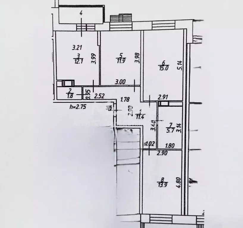 3-к кв. Московская область, Люберцы городской округ, Мирный пгт ул. ... - Фото 2