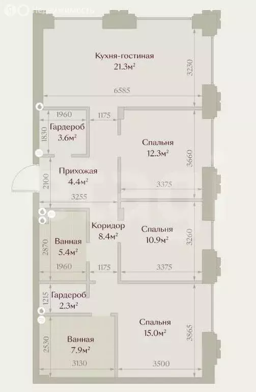 4-комнатная квартира: Казань, Щербаковский переулок, 5 (91.47 м) - Фото 1