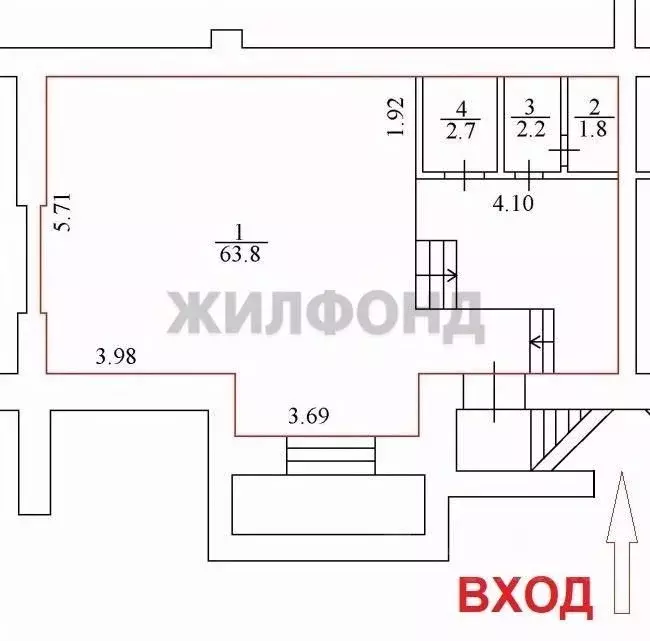 Помещение свободного назначения в Новосибирская область, Новосибирск ... - Фото 1