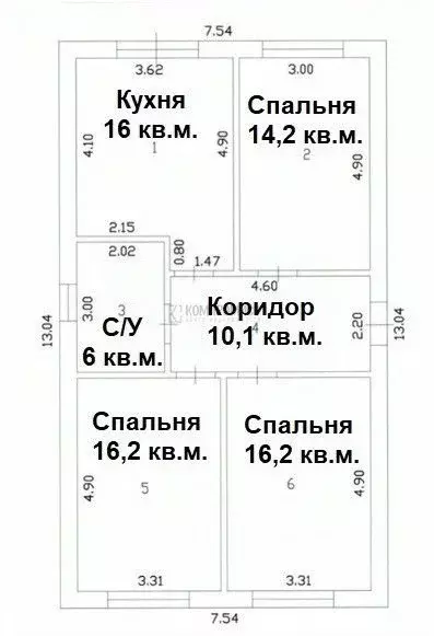 Дом в Краснодарский край, Северская ст-ца ул. Энгельса (79 м) - Фото 1