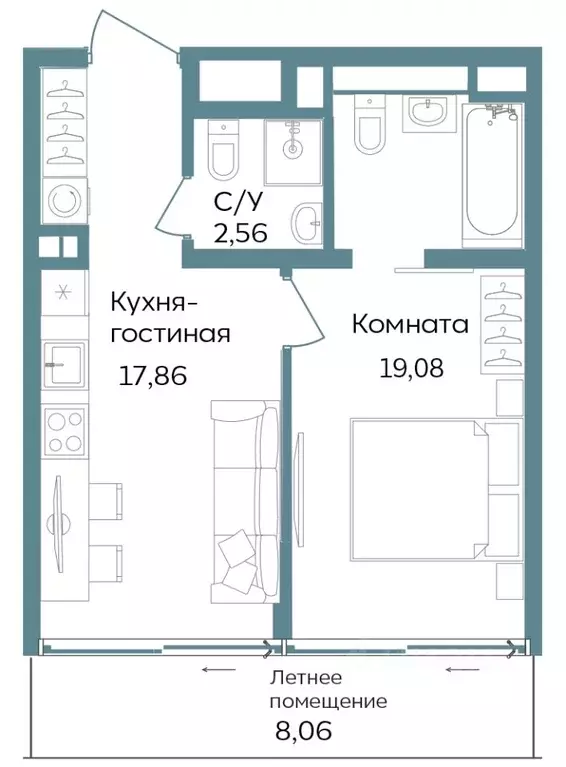 2-к кв. Крым, Саки ул. Морская (47.56 м) - Фото 0