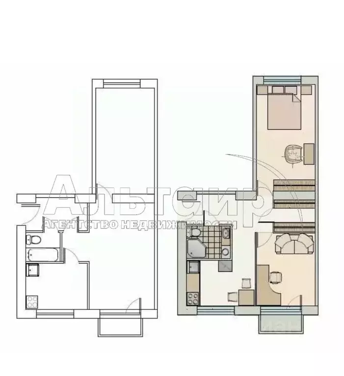 2-к кв. Ростовская область, Ростов-на-Дону просп. Ленина, 109 (43.2 м) - Фото 1