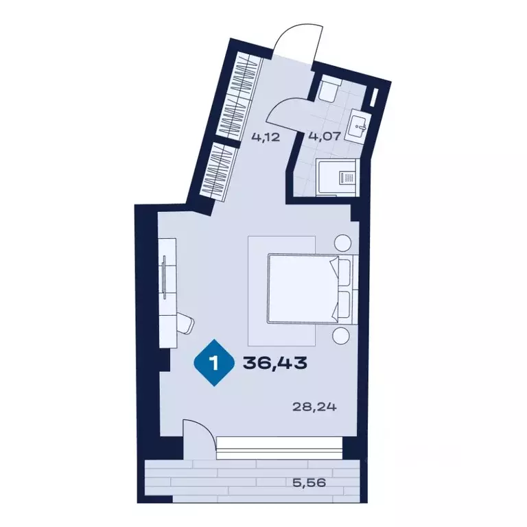 1-к кв. Свердловская область, Сысерть апарт-отель Панорама тер.,  ... - Фото 1