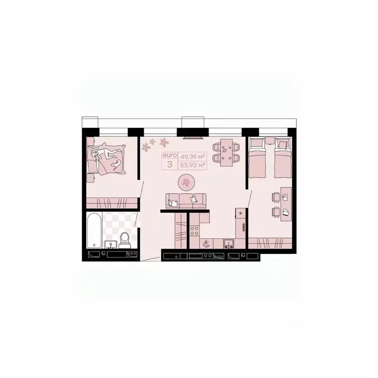 3-к кв. Приморский край, Владивосток Академгородок мкр,  (53.93 м) - Фото 0