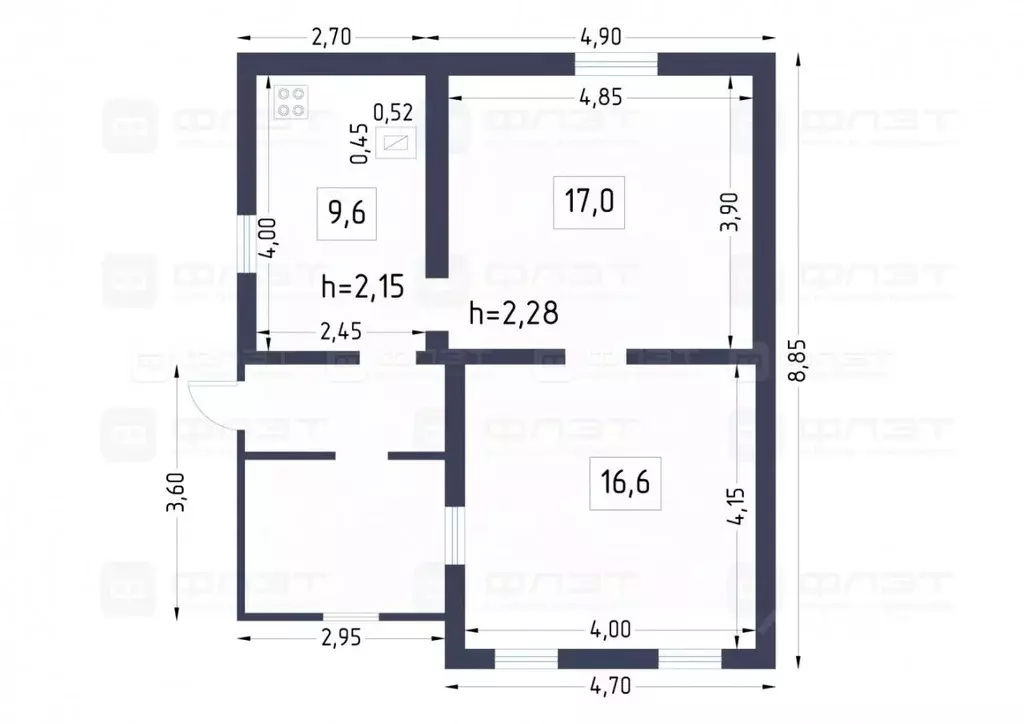 Дом в Татарстан, Казань ул. 2-я Колхозная, 1 (43 м) - Фото 1