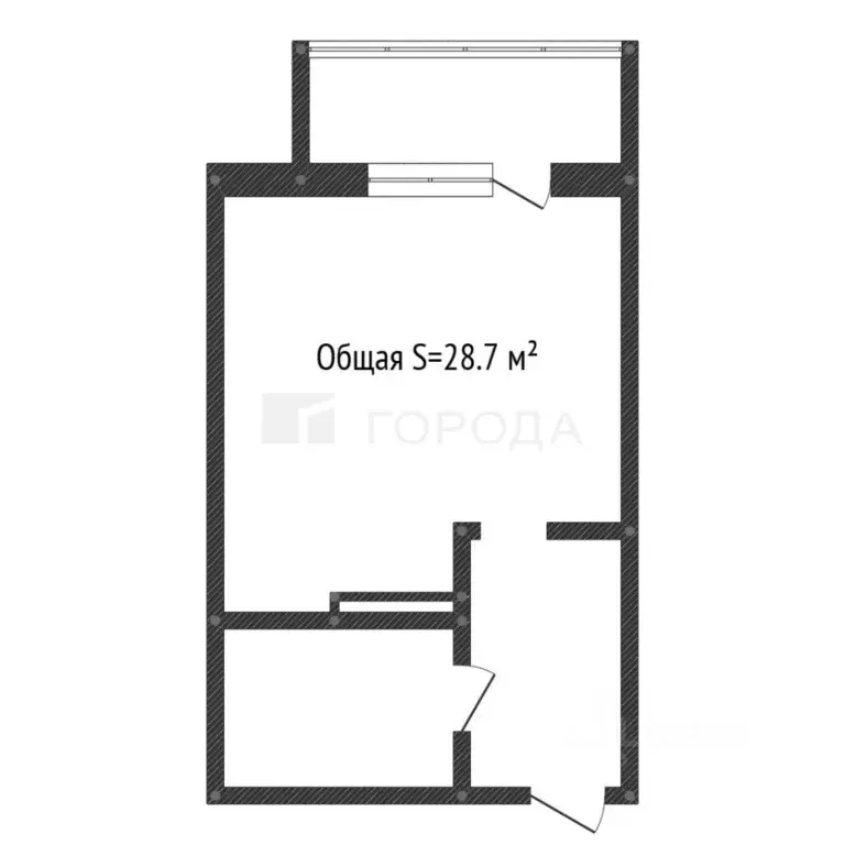 Студия Алтайский край, Барнаул Партизанская ул., 149 (28.7 м) - Фото 2