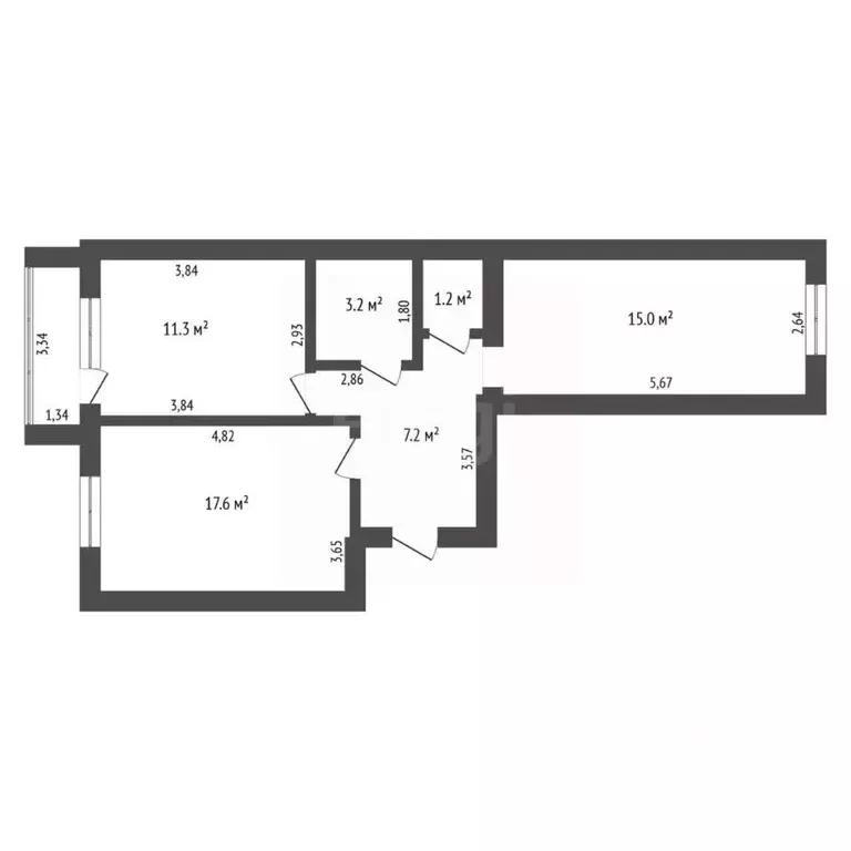 2-к кв. Амурская область, Благовещенск ул. Островского, 253/2 (57.7 м) - Фото 2
