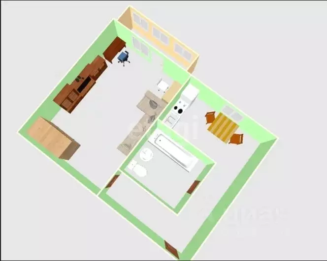 1-к кв. Сахалинская область, Южно-Сахалинск Тихоокеанская ул., 29 ... - Фото 2