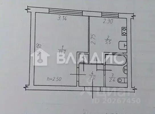 1-к кв. Калужская область, Калуга ул. 5-я Линия, 1к3 (21.9 м) - Фото 2