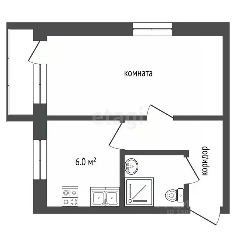 1-к кв. Нижегородская область, Выкса Гоголя мкр, 14А (29.9 м) - Фото 2