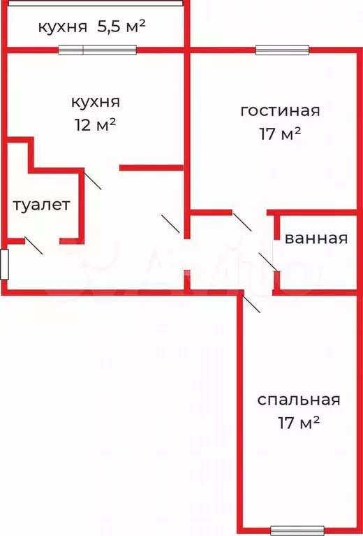 2-к. квартира, 64,6 м, 9/10 эт. - Фото 0