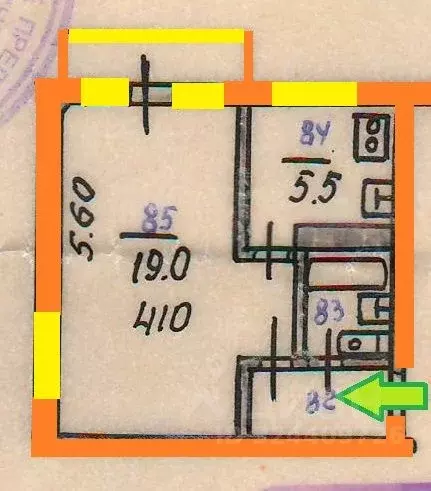 1-к кв. Орловская область, Орел Комсомольская ул., 386 (31.2 м) - Фото 1