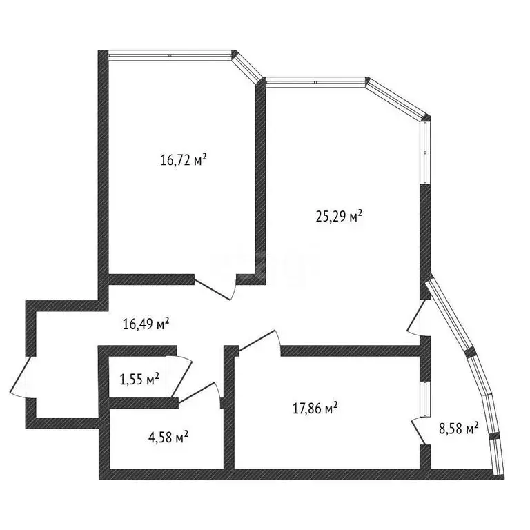 2-комнатная квартира: Краснодар, микрорайон Юбилейный, Рождественская ... - Фото 1