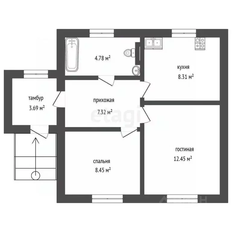 Дом в Нижегородская область, Выкса городской округ, с. Борковка ул. ... - Фото 1