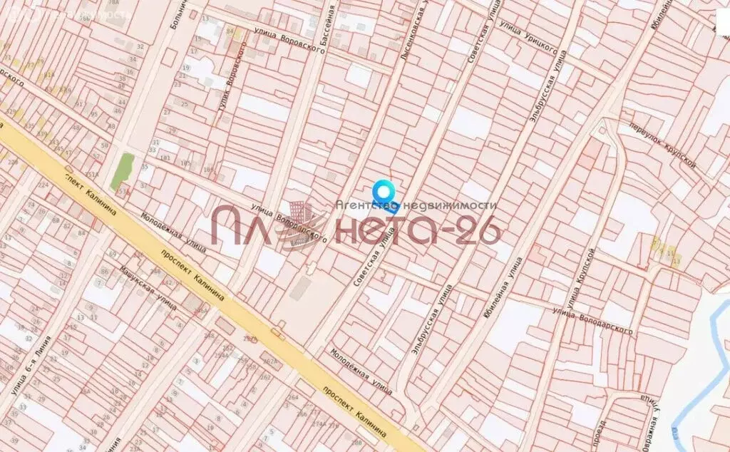 Участок в посёлок Горячеводский, Советская улица, 154 (4.2 м) - Фото 1