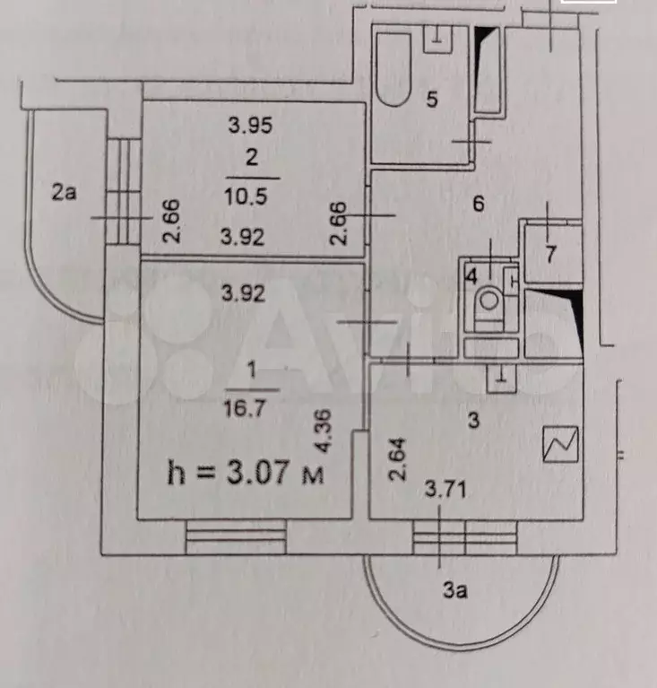 2-к. квартира, 55,6 м, 10/22 эт. - Фото 0