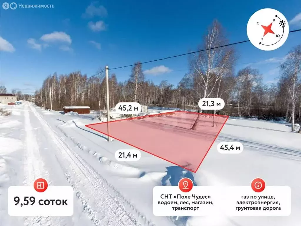 Участок в Тюмень, садовое товарищество Поле Чудес, Западная улица ... - Фото 2