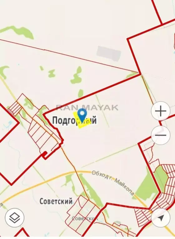 Участок в Адыгея, Майкопский район, Тимирязевское с/пос, пос. ... - Фото 1