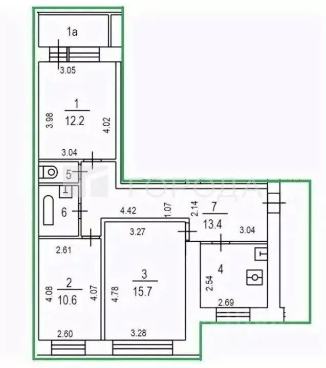 3-к кв. Москва Митинская ул., 34К1 (62.5 м) - Фото 1