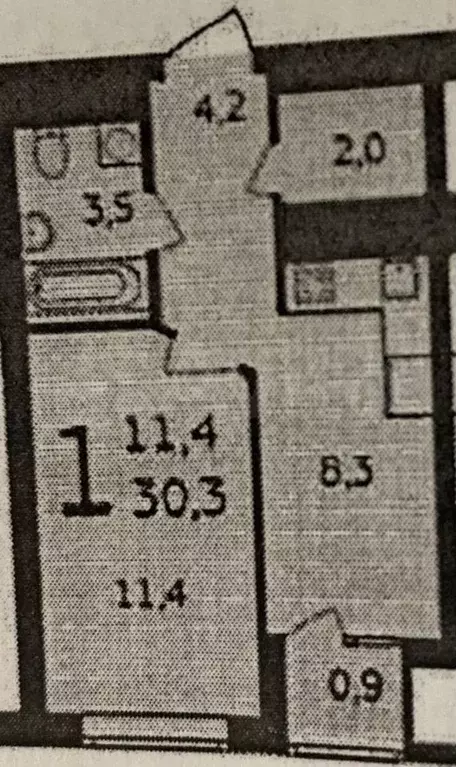 1-к. квартира, 30,3 м, 21/25 эт. - Фото 0