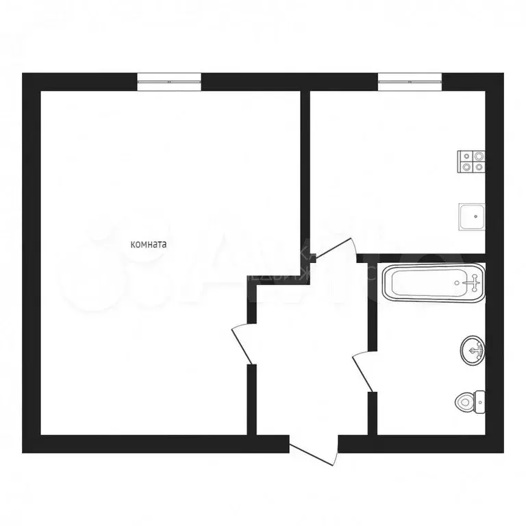 1-к. квартира, 21 м, 8/9 эт. - Фото 0