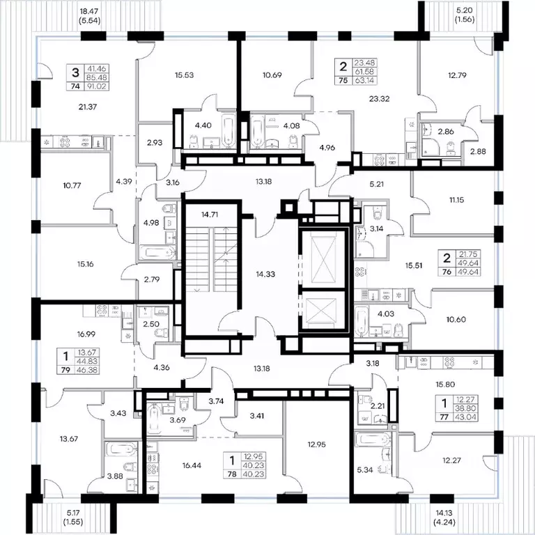 1-к кв. Татарстан, Казань Глоракс Премиум Экосити жилой комплекс ... - Фото 1