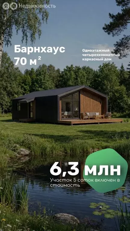 Дом в село Плотниково, микрорайон Южный, Первоцветная улица, 1 (70 м) - Фото 1