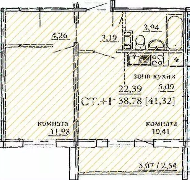 2-к кв. Челябинская область, Челябинск ул. Кулибина (41.32 м) - Фото 0