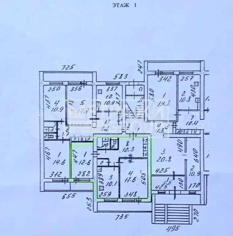 2-к. квартира, 57,9 м, 1/3 эт. - Фото 0