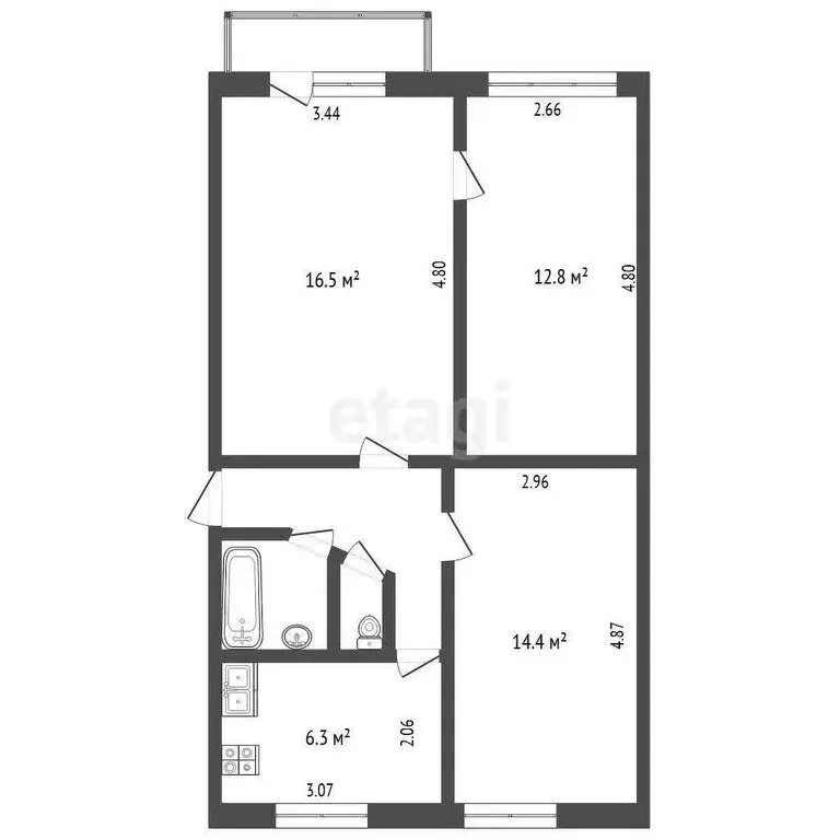 3-комнатная квартира: Разумное, улица 78-й Гвардейской Дивизии, 10 ... - Фото 0