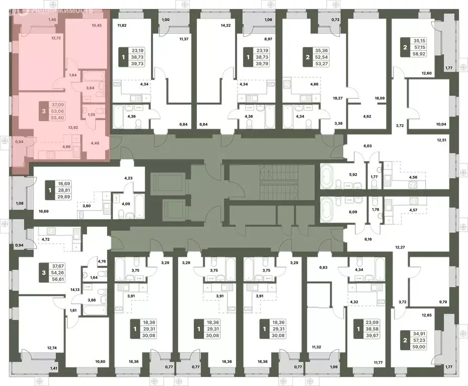 3-комнатная квартира: Уфимский район, село Миловка (55.4 м) - Фото 1