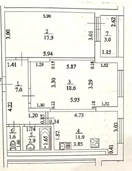 2-к кв. Башкортостан, Уфа Айская ул., 18/1 (59.9 м) - Фото 2