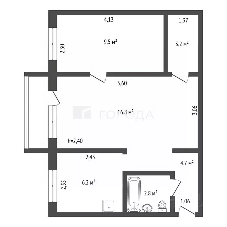 2-к кв. Алтайский край, Барнаул тракт Змеиногорский, 120/8 (43.2 м) - Фото 2