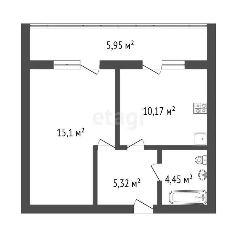 1-комнатная квартира: Ульяновск, улица Аблукова, 18 (35.6 м) - Фото 1