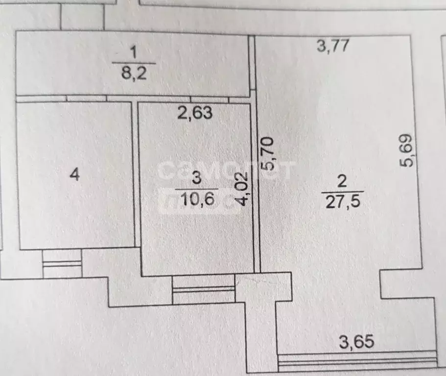 1-к кв. Челябинская область, Челябинск Южная ул., 4В (55.0 м) - Фото 1