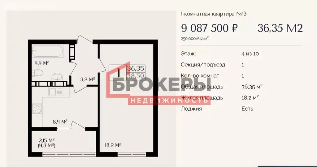 1-комнатная квартира: Севастополь, проспект Октябрьской Революции, 52Б ... - Фото 1