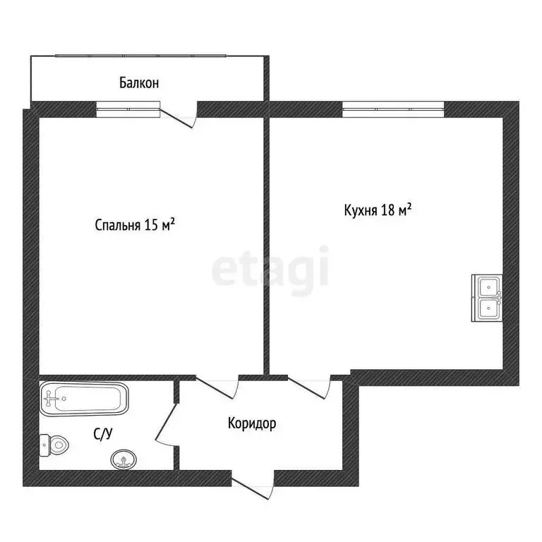 1-комнатная квартира: Новороссийск, Екатерининская улица, 2 (38.5 м) - Фото 0