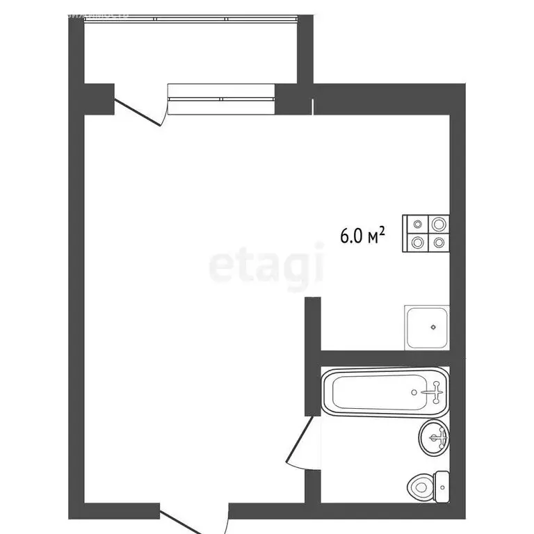 Квартира-студия: Ростов-на-Дону, Театральный проспект, 62/1 (29.3 м) - Фото 1