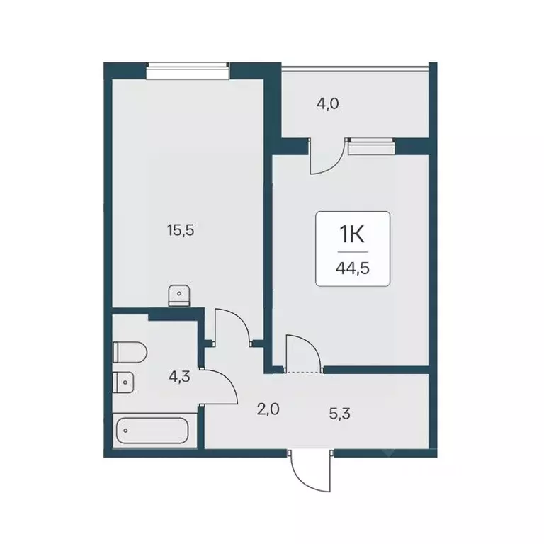 1-к кв. Новосибирская область, Новосибирск Кедровая ул., 80/3 (44.5 м) - Фото 0