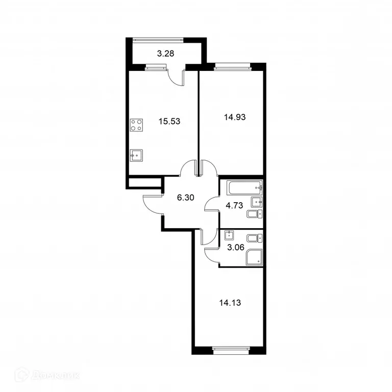 Продаётся 2-к квартира, 60.3 м - Фото 0