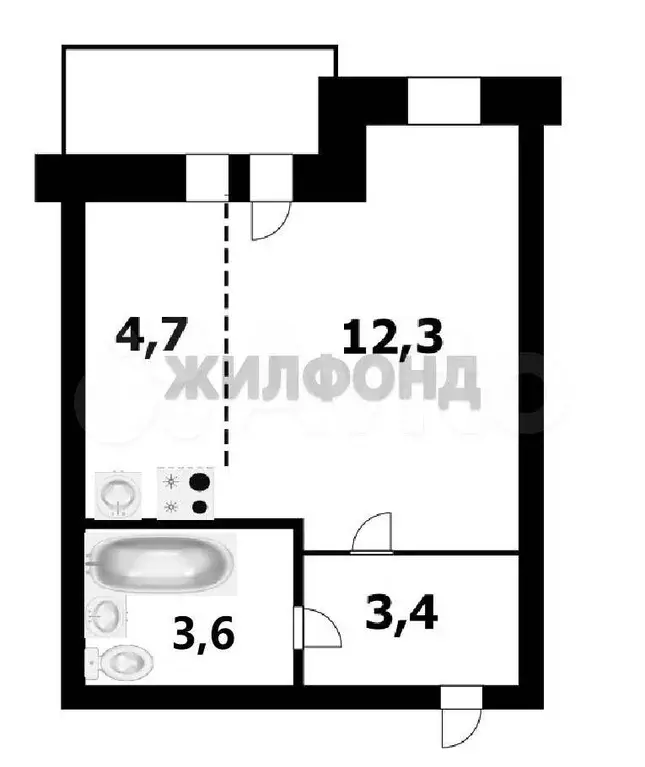 Квартира-студия, 24 м, 15/25 эт. - Фото 0